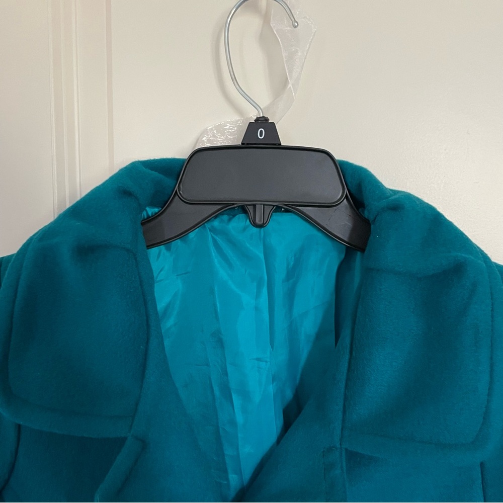 Teal Blue Peacoat-Light Fall Jacket - image 4